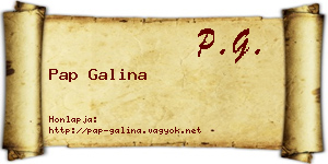 Pap Galina névjegykártya