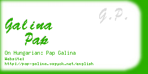 galina pap business card